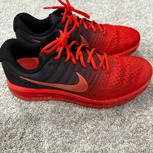 Nike Air Max Red and Black Sneakers
